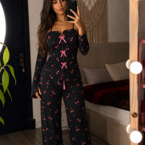 بيجامه كرز فيونكه فوشيا